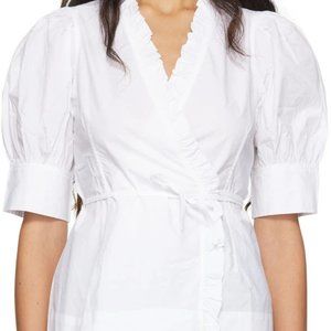 Ganni White Organic Cotton Shirt - Size XXL